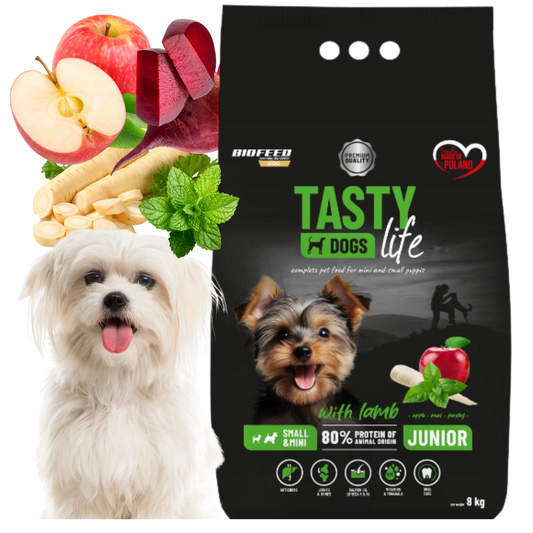 Sucha karma dla szczeniąt BIOFEED TASTY LIFE Rasy Miniaturowe Małe