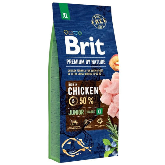 Brit Premium By Nature Junior Extra Large dla młodych psów ras olbrzymich z kurczakiem