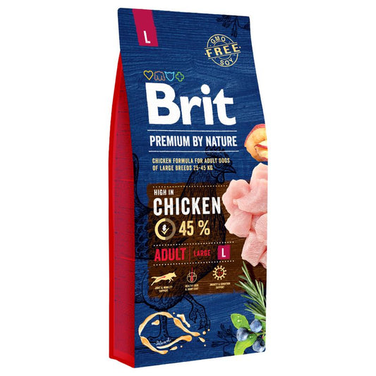 BRIT Premium By Nature Adult Large L dla dorosłych psów rasy dużej z kurczakiem