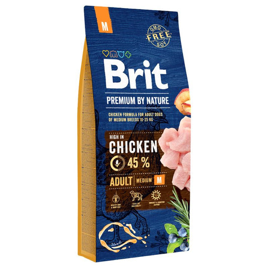 Brit Premium By Nature Adult Medium dla dorosłych psów ras średnich z kurczakiem