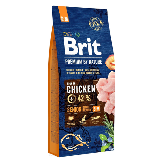 BRIT Premium By Nature Senior Small/Medium dla starszych psów ras małych i średnich z kurczakiem