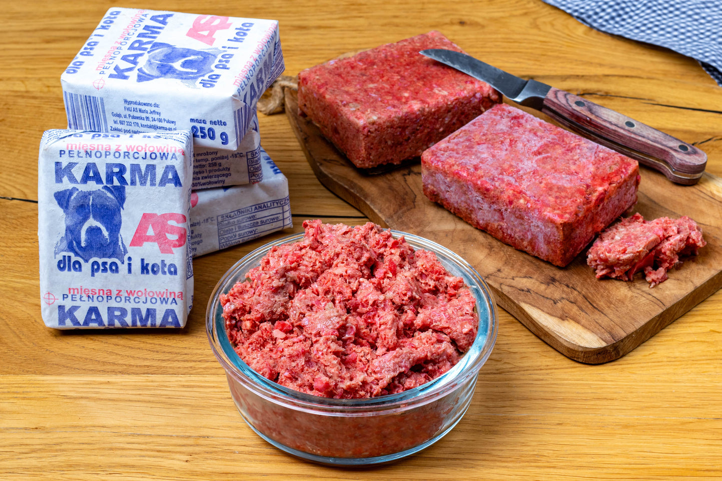 Mięso mrożone w kostkach AS BARF - Zestaw 10kg