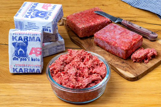 Mięso mrożone w kostkach AS BARF - Zestaw 10kg