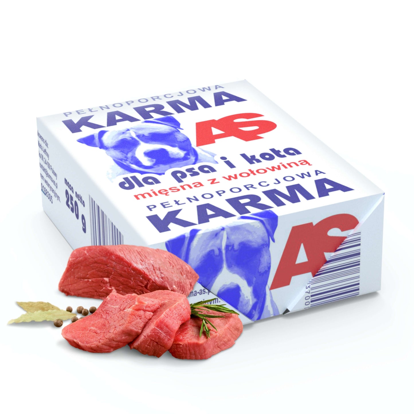 Mięso mrożone w kostkach AS BARF - Zestaw 10kg